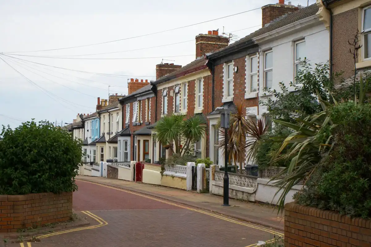 Residential street of terraced houses – residential locksmith Consett coverage across the city by Locksmith Consett