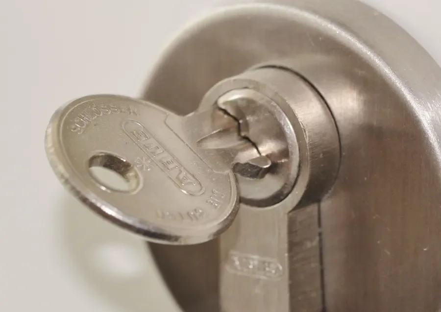 Key inserted in a door lock cylinder – when the key turns but your uPVC door won't open in Consett, Locksmith Consett guide